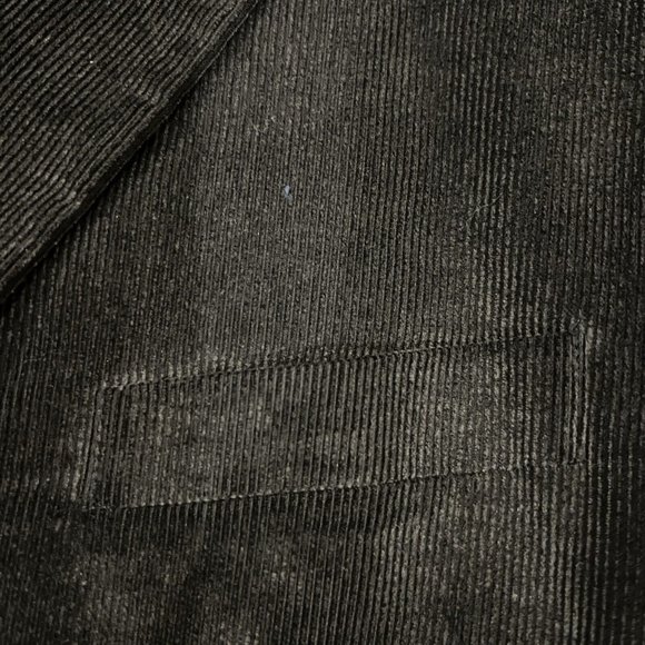 Pronto Uomo Mens Black Corduroy Blazer Sport Coat Two Button Casual Jacket 46S - Picture 6 of 16